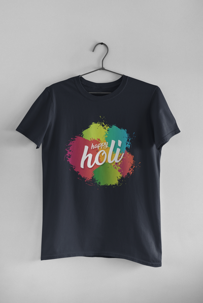 Happy Holi Women Half Sleeves T-shirt- FunkyTeesClub