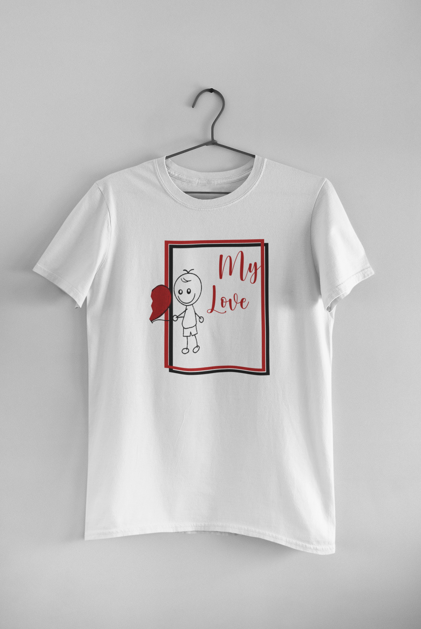 My Love Couple Half Sleeves T-Shirts -FunkyTeesClub