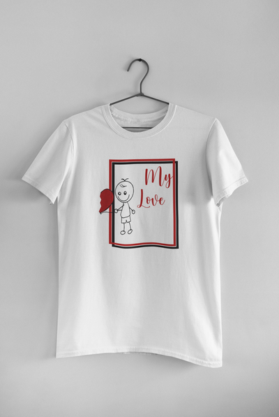 My Love Couple Half Sleeves T-Shirts -FunkyTeesClub
