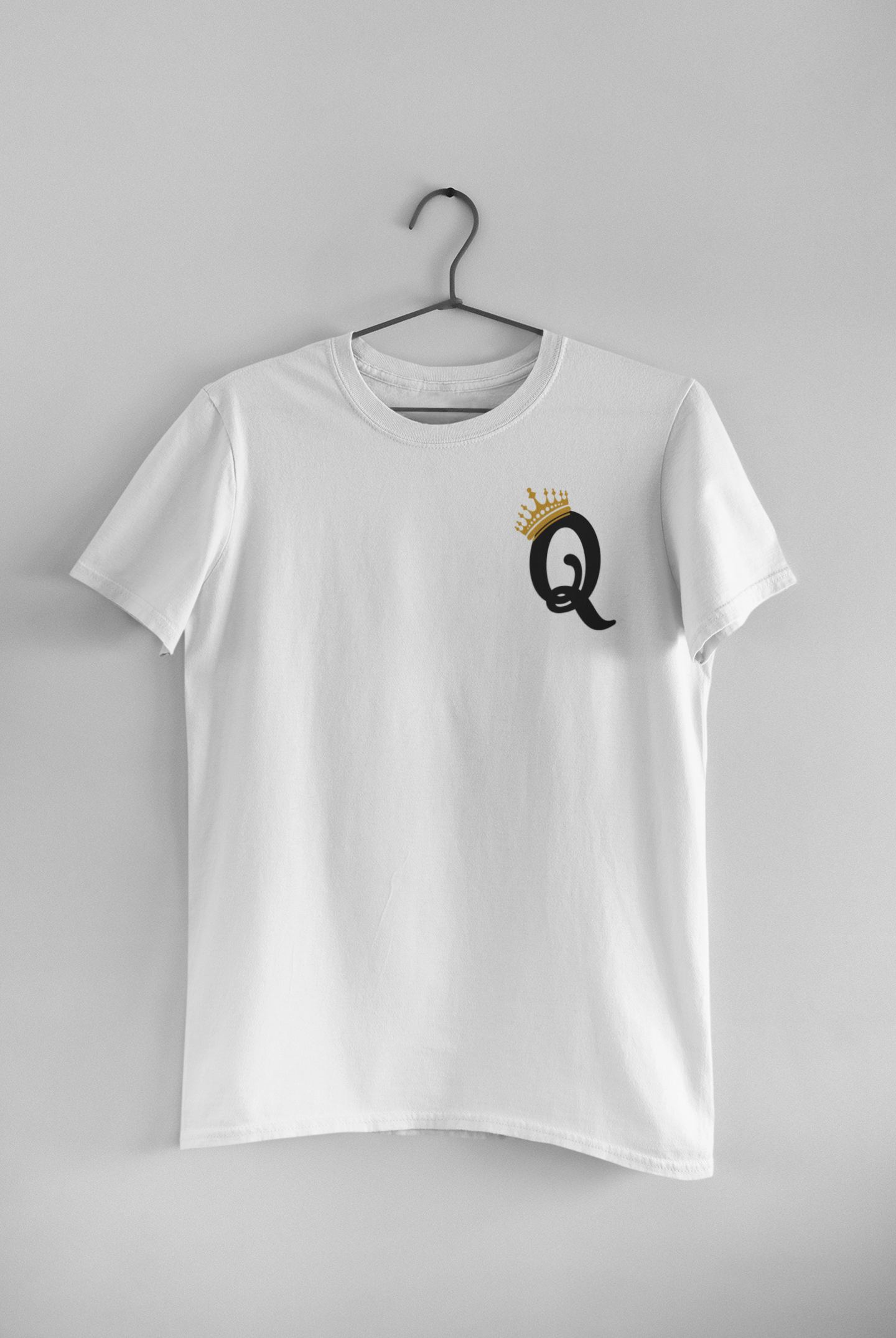 King Queen Couple Half Sleeves T-Shirts -FunkyTeesClub