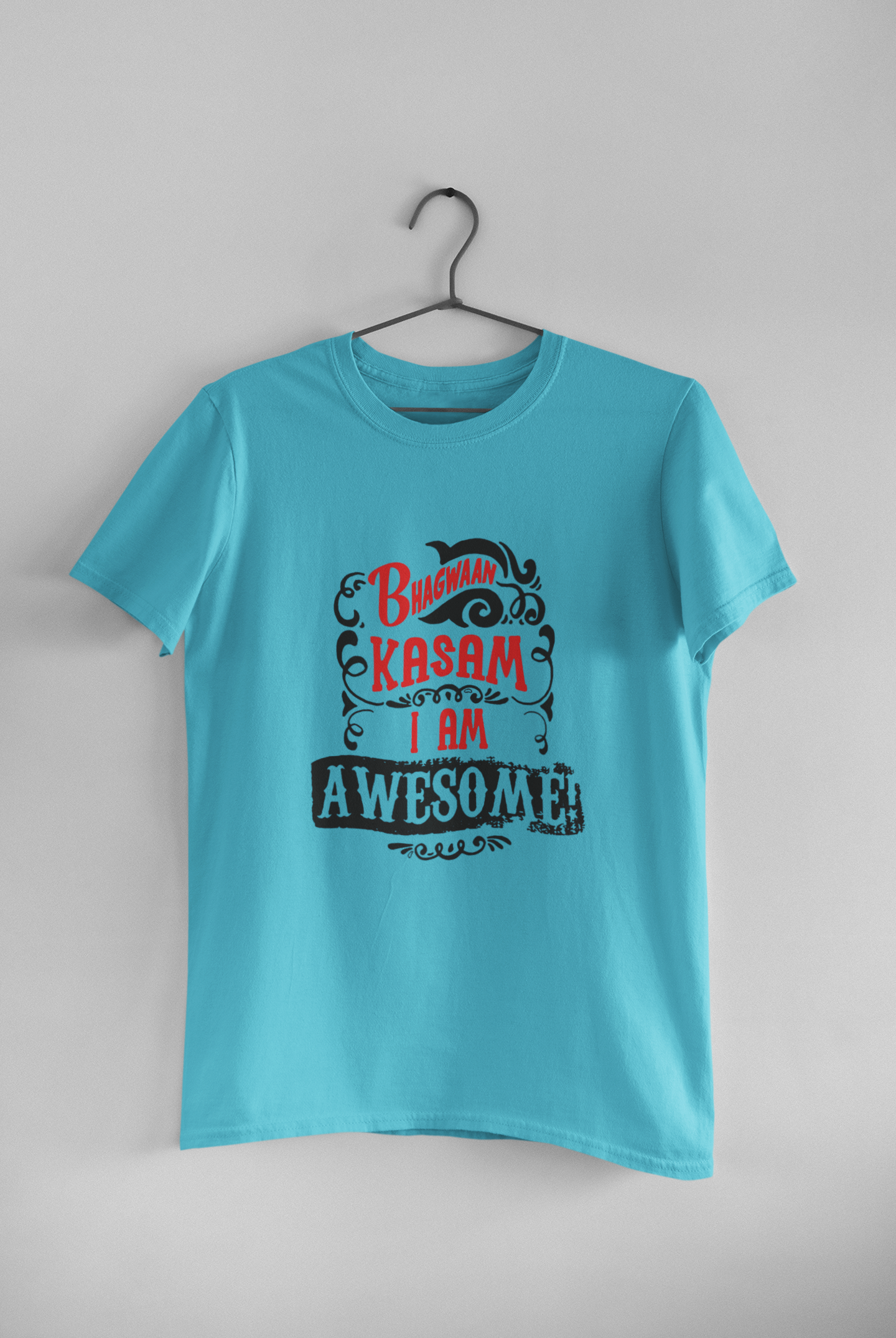 Bhagwan Kasam Desi Women Half Sleeves T-shirt- FunkyTeesClub