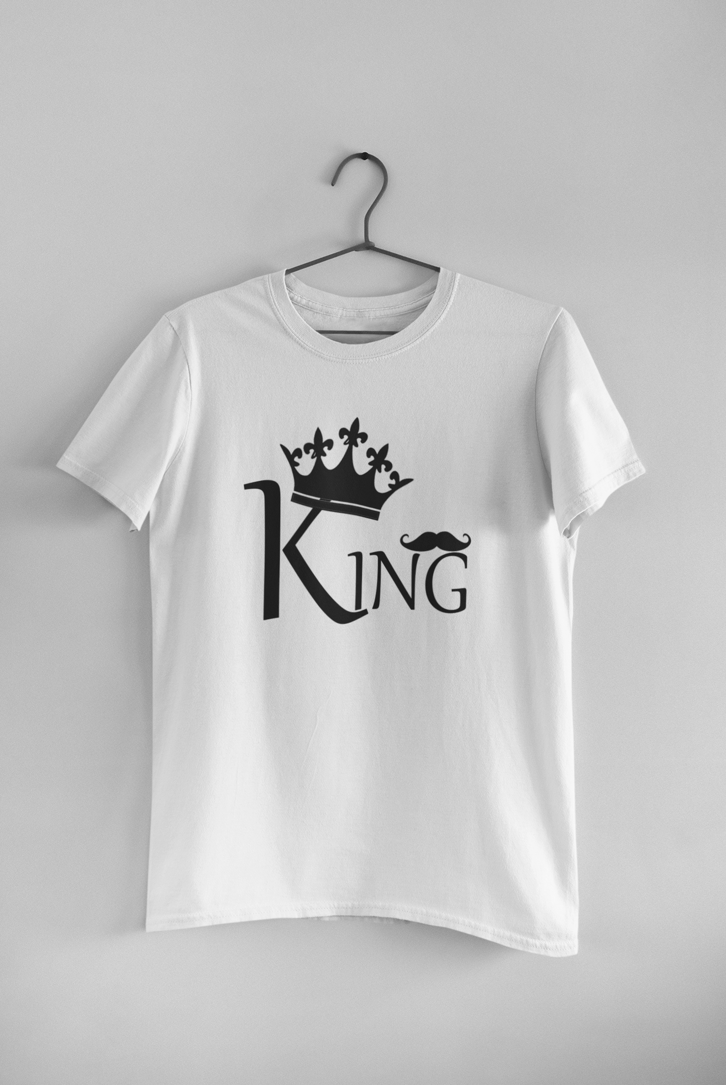 Queen King Couple Half Sleeves T-Shirts -FunkyTeesClub