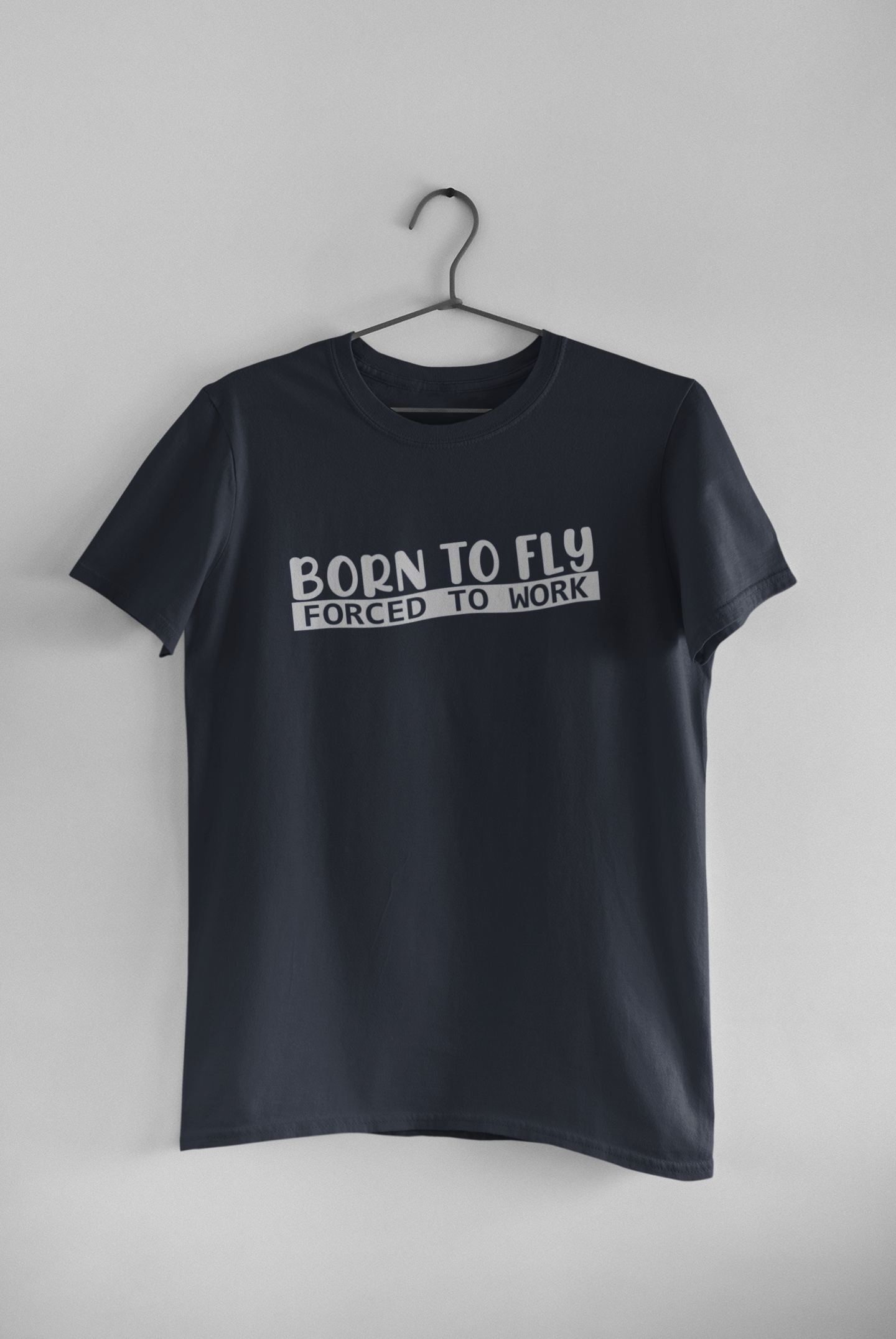 Born To Fly Pilot Mens Half Sleeves T-shirt- FunkyTeesClub