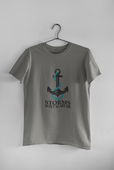 Storms Dont Scare Me Merchant Navy Mens Half Sleeves T-shirt- FunkyTeesClub