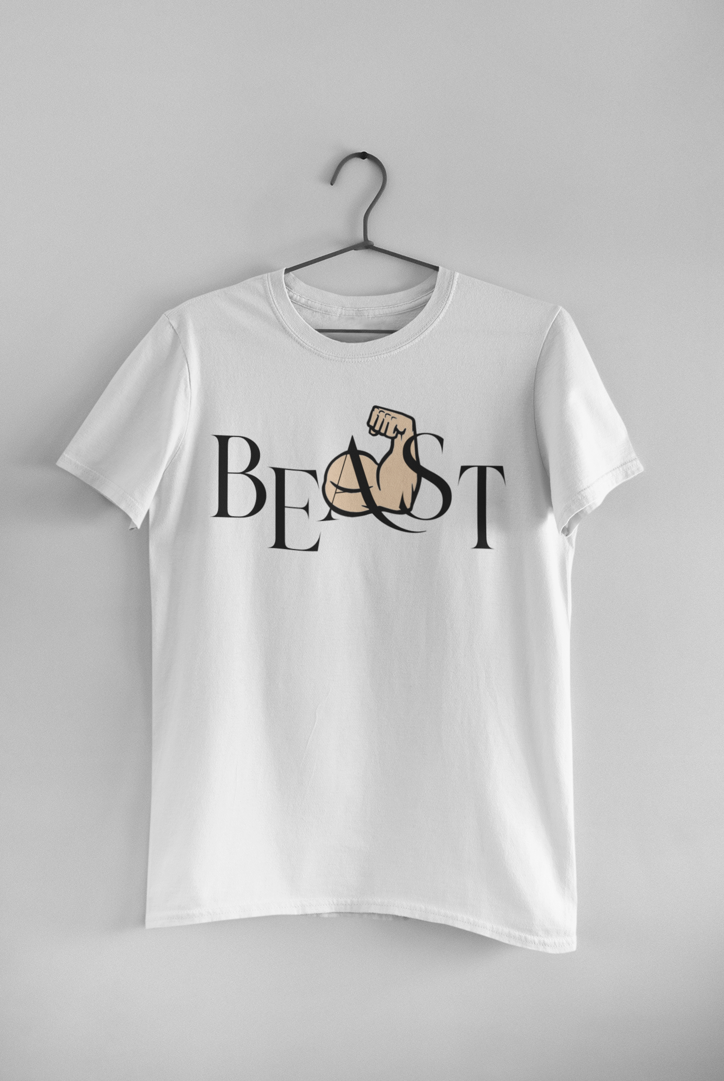 Beauty Beast Couple Half Sleeves T-Shirts -FunkyTeesClub
