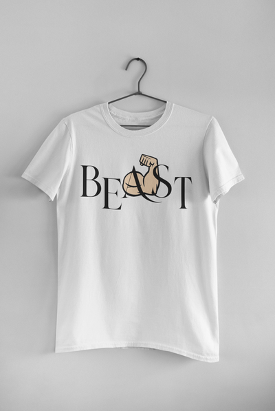 Beauty Beast Couple Half Sleeves T-Shirts -FunkyTeesClub
