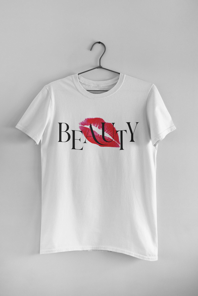 Beauty Beast Couple Half Sleeves T-Shirts -FunkyTeesClub