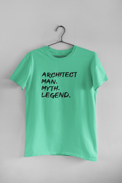 Architect Man Myth Legend Architect Profession Mens Half Sleeves T-shirt- FunkyTeesClub