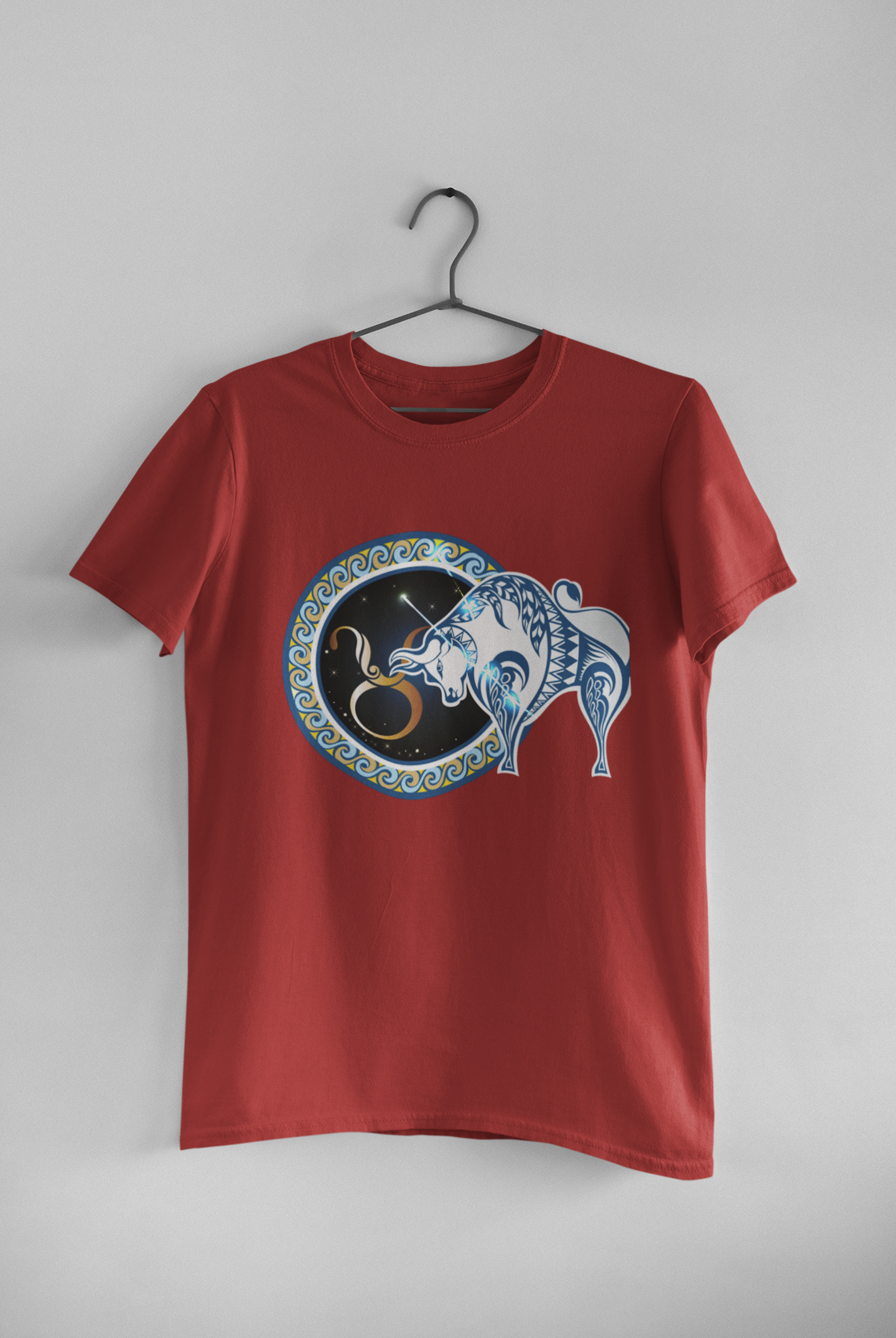 Taurus Zodiac Sign Mens Half Sleeves T-shirt- FunkyTeesClub