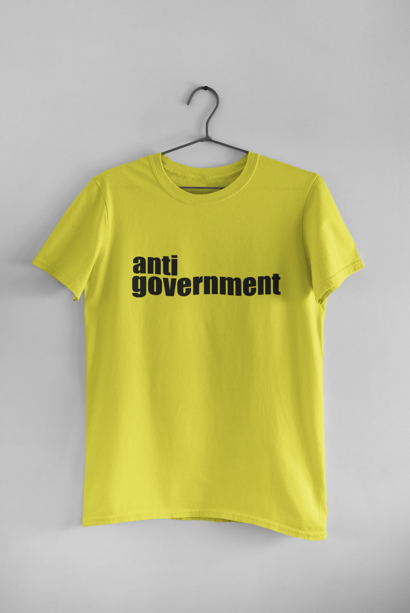 Anti Government Mens Half Sleeves T-shirt- FunkyTeesClub