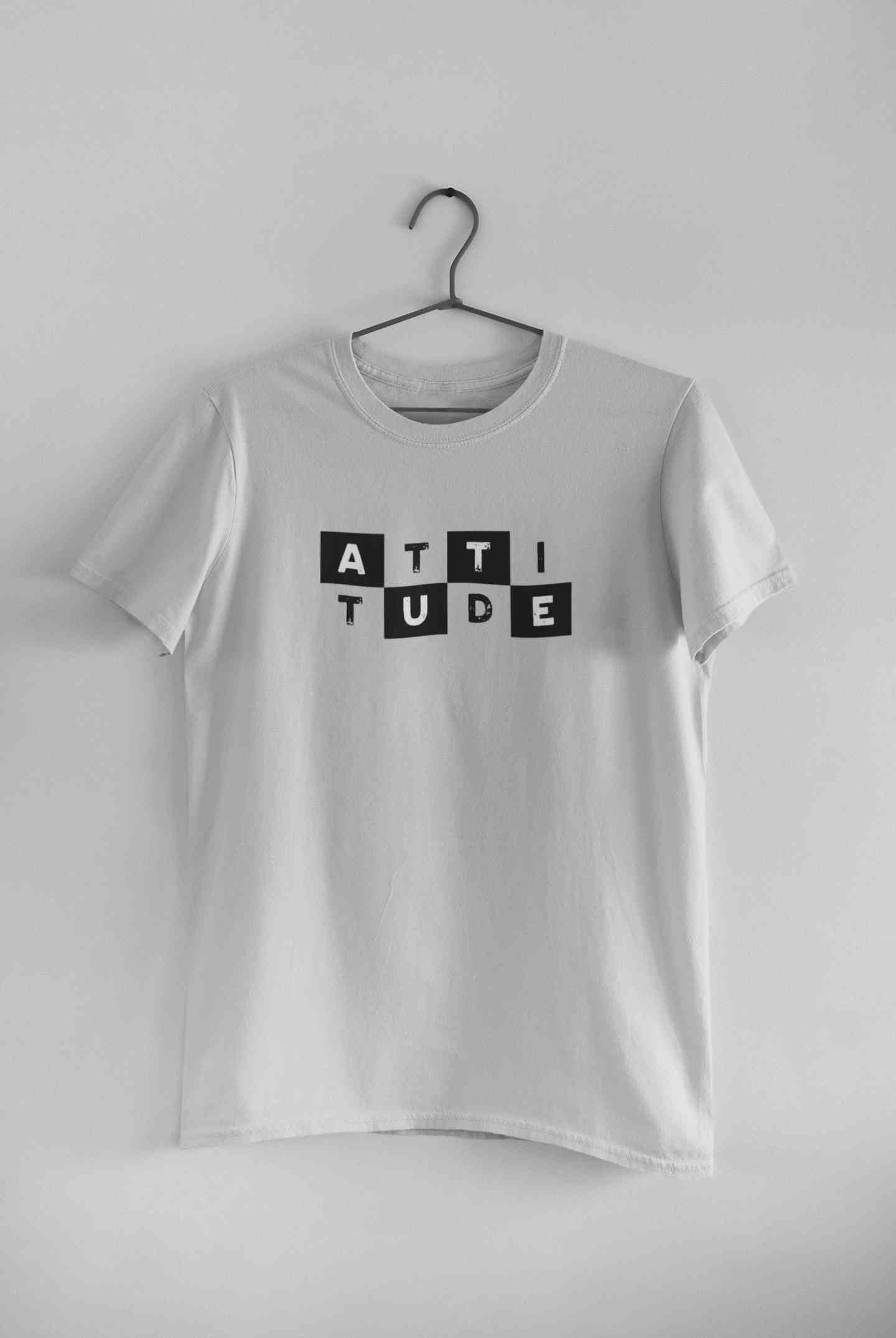Attitude Typography Mens Half Sleeves T-shirt- FunkyTeesClub