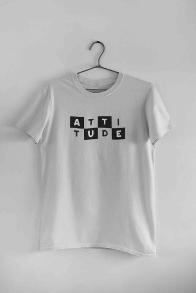 Attitude Typography Mens Half Sleeves T-shirt- FunkyTeesClub