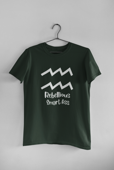 Aquarius Zodiac Sign Women Half Sleeves T-shirt- FunkyTeesClub