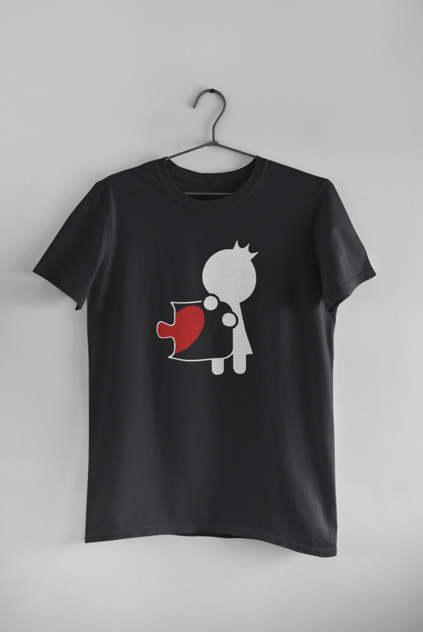 Puzzle Couple Half Sleeves T-Shirts -FunkyTeesClub