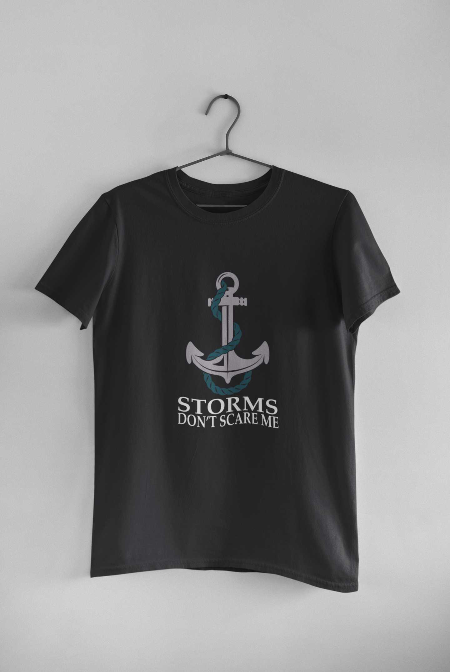Storms Dont Scare Me Merchant Navy Mens Half Sleeves T-shirt- FunkyTeesClub