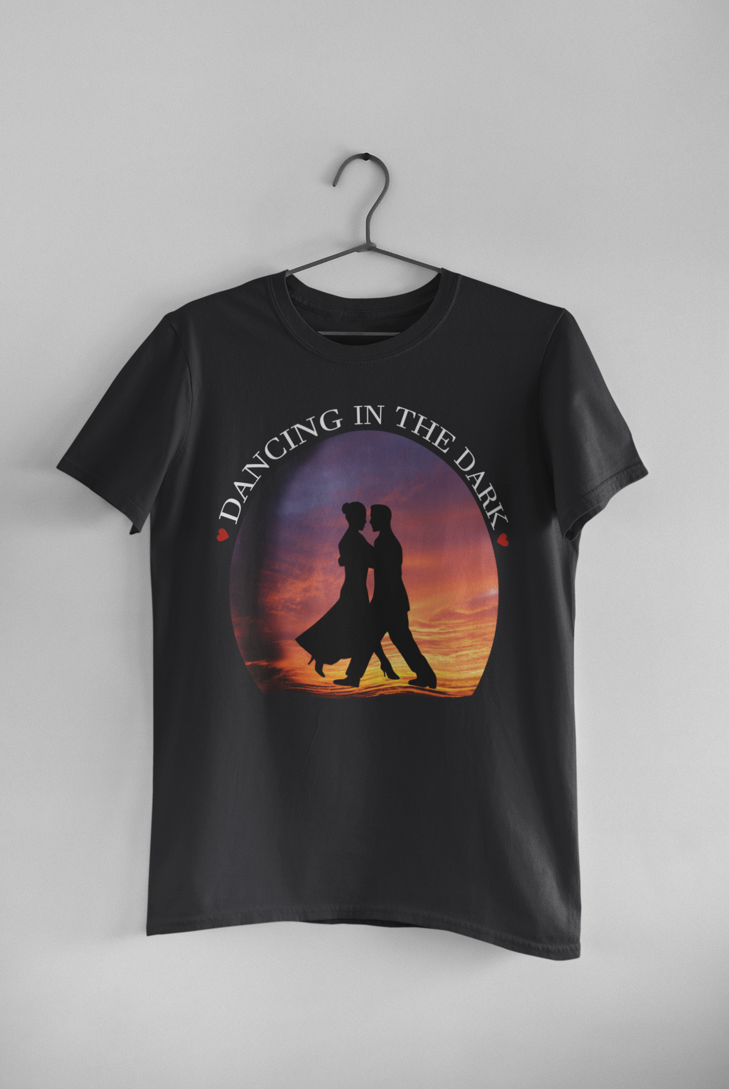 Dancing In The Dark You Between My Arms Couple Half Sleeves T-Shirts -FunkyTeesClub