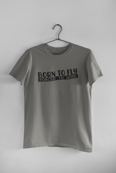 Born To Fly Pilot Mens Half Sleeves T-shirt- FunkyTeesClub