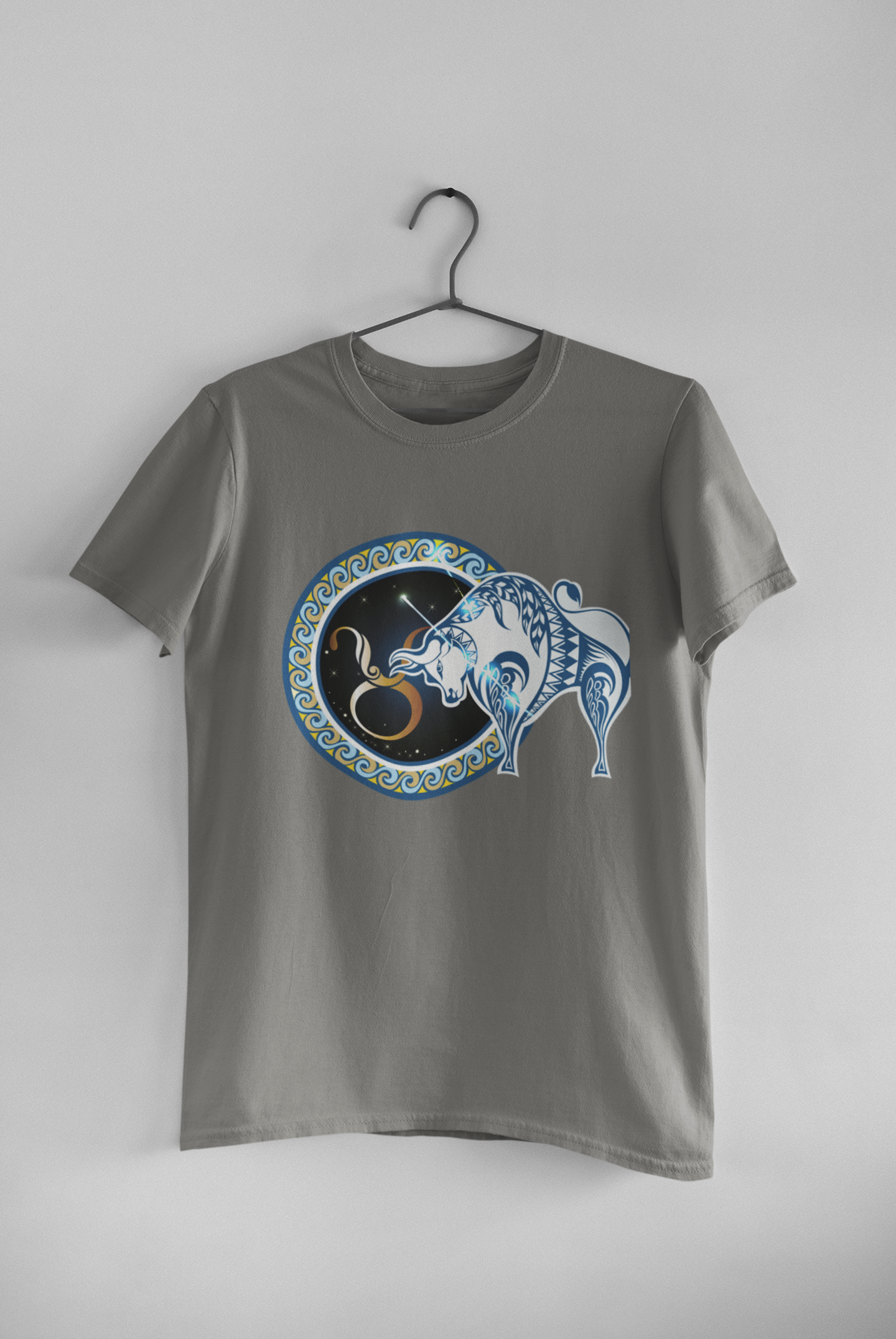 Taurus Zodiac Sign Mens Half Sleeves T-shirt- FunkyTeesClub