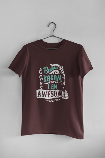 Bhagwan Kasam Desi Mens Half Sleeves T-shirt- FunkyTeesClub