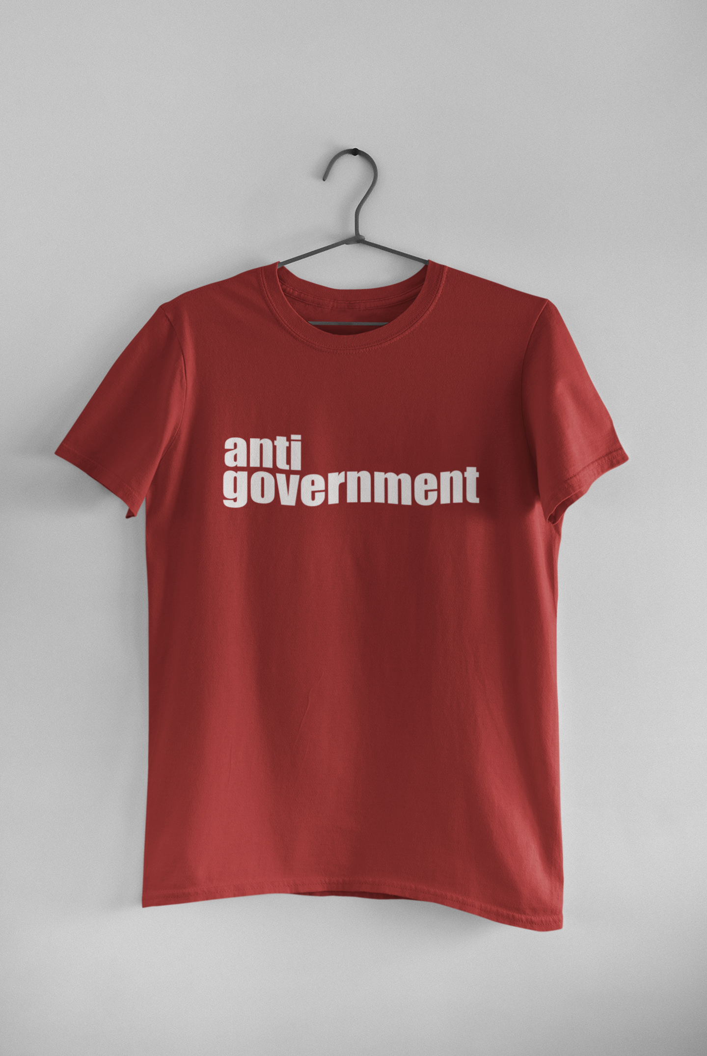 Anti Government Mens Half Sleeves T-shirt- FunkyTeesClub