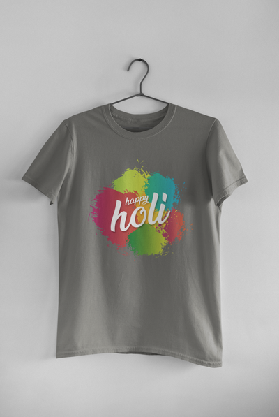 Happy Holi Women Half Sleeves T-shirt- FunkyTeesClub