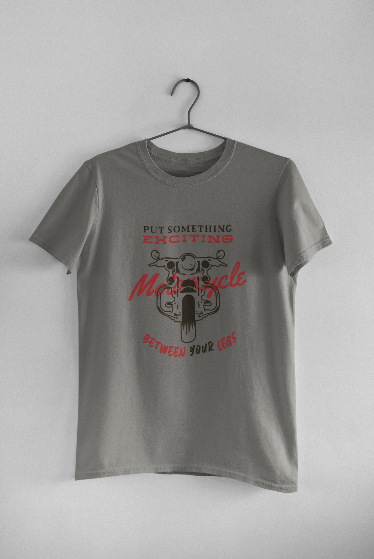 Put Something Exciting Between your Legs Funny Mens Half Sleeves T-shirt- FunkyTeesClub