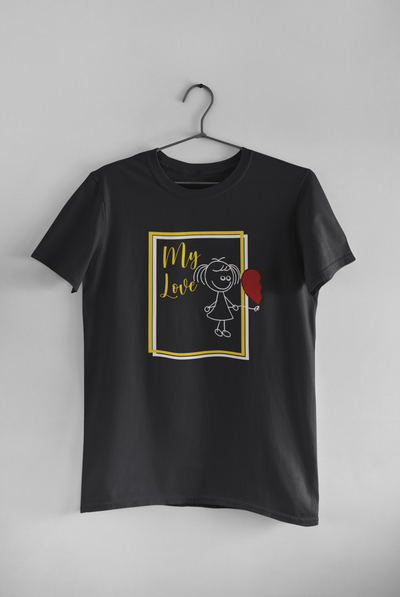 My Love Couple Half Sleeves T-Shirts -FunkyTeesClub