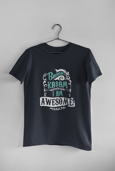 Bhagwan Kasam Desi Mens Half Sleeves T-shirt- FunkyTeesClub