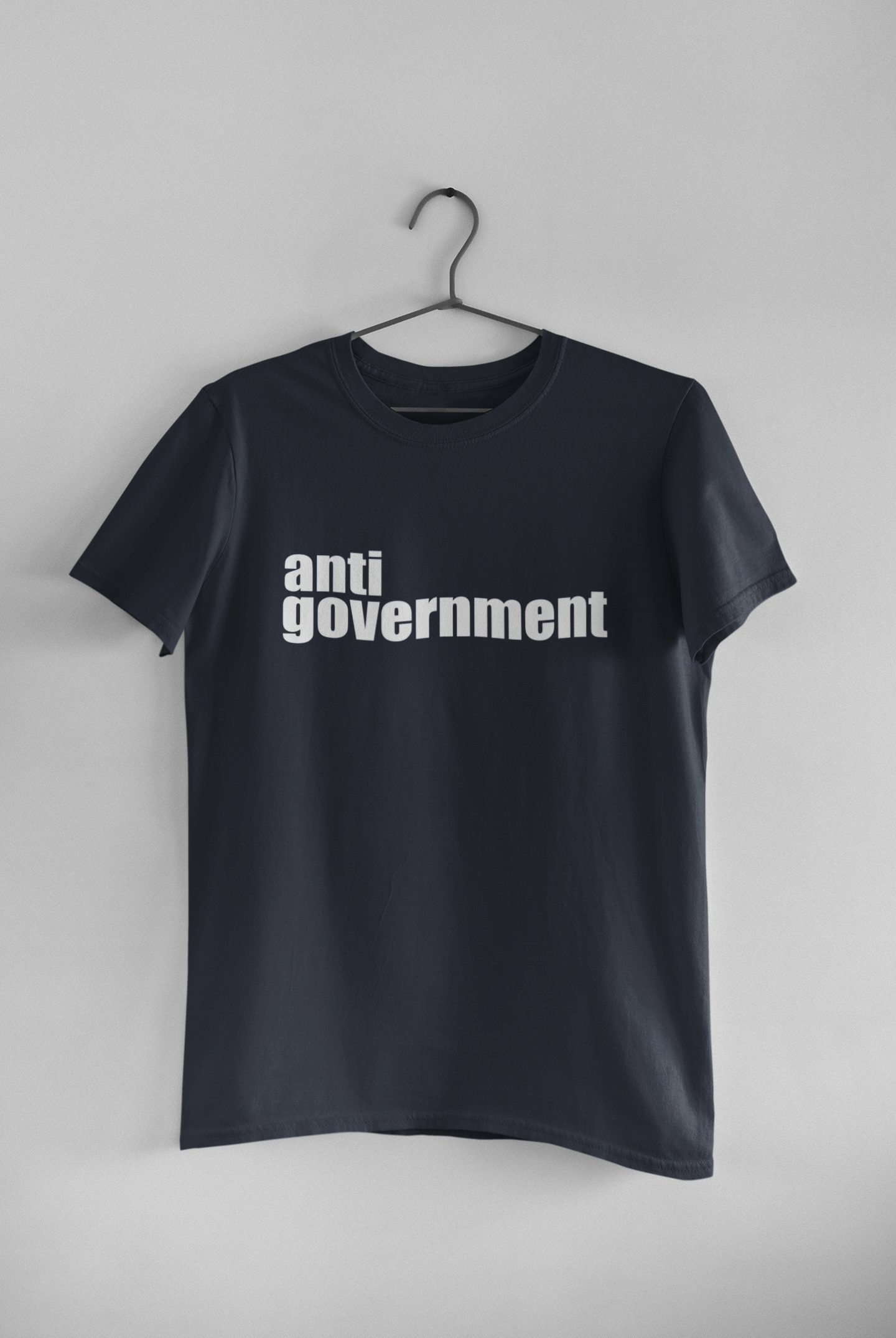 Anti Government Mens Half Sleeves T-shirt- FunkyTeesClub