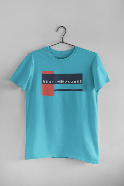 Rebel With A Cause Quotes Women Half Sleeves T-shirt- FunkyTeesClub