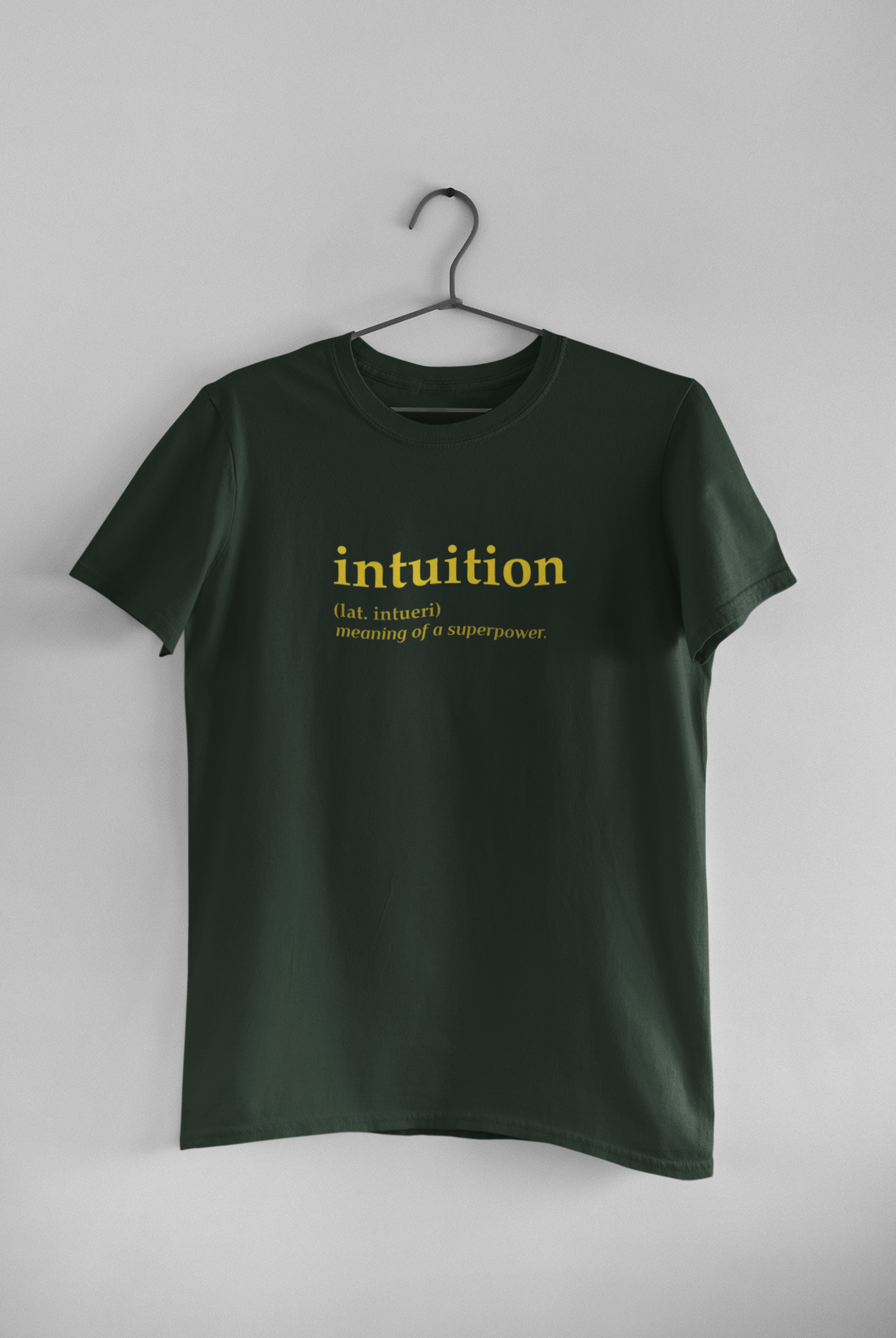 Intuition Quotes Mens Half Sleeves T-shirt- FunkyTeesClub