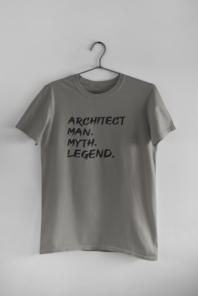 Architect Man Myth Legend Architect Profession Mens Half Sleeves T-shirt- FunkyTeesClub