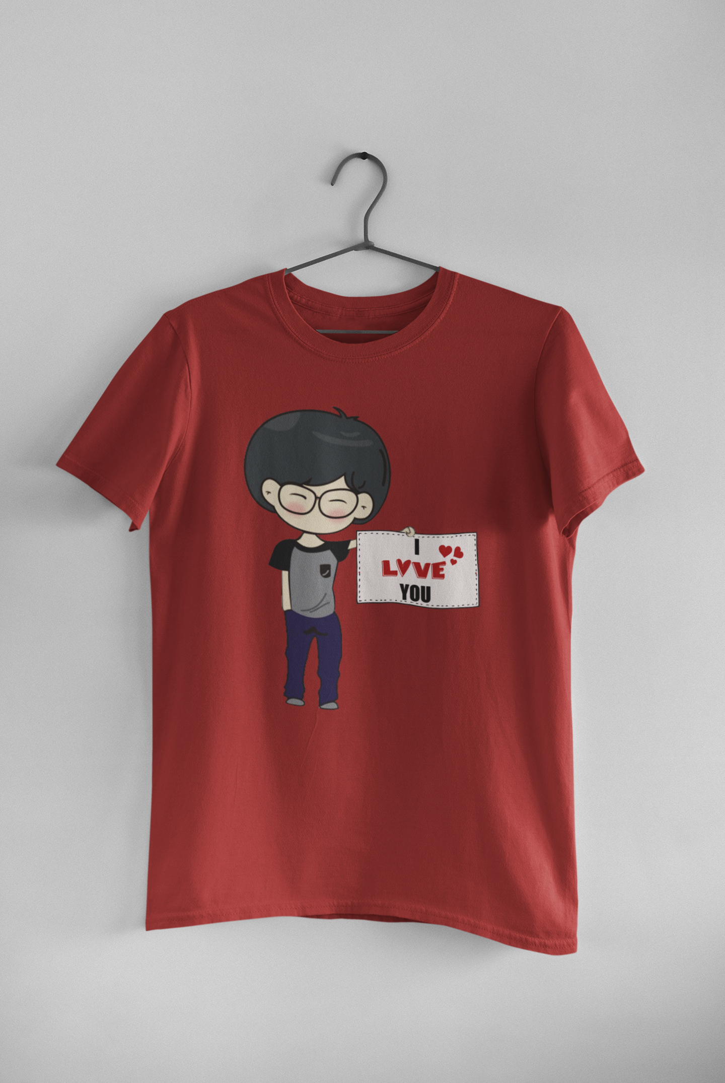 Love Tag Couple Half Sleeves T-Shirts -FunkyTeesClub