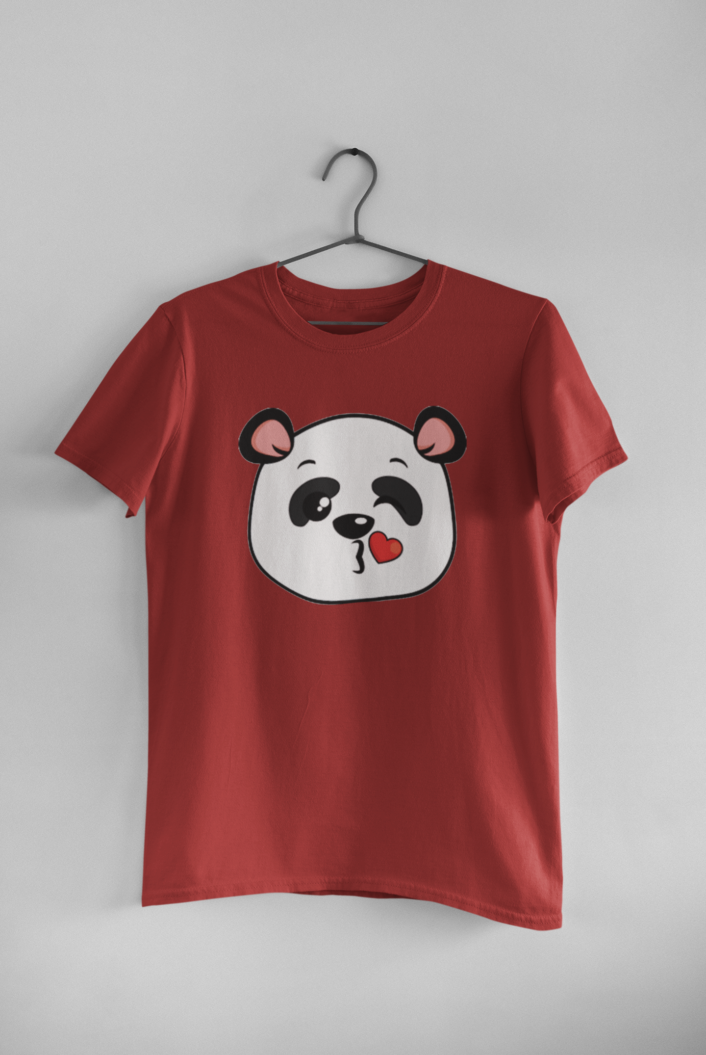 Panda Love Couple Half Sleeves T-Shirts -FunkyTeesClub