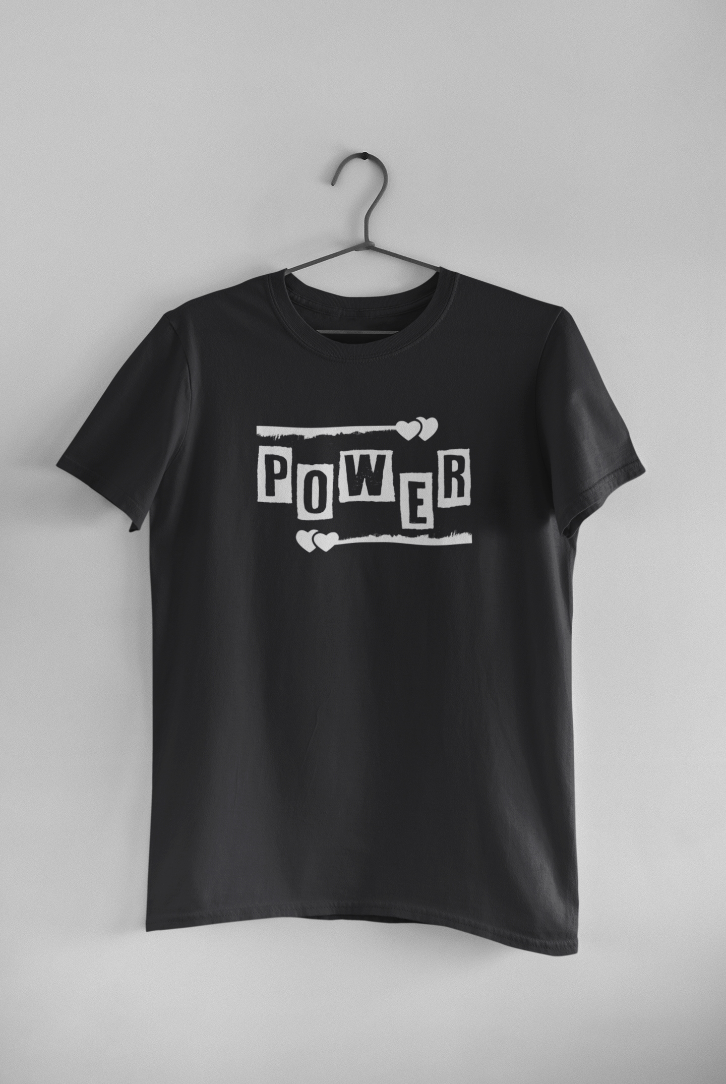 Power Couple Half Sleeves T-Shirts -FunkyTeesClub