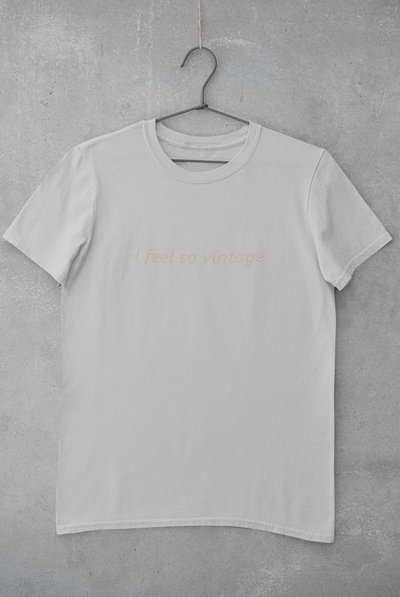 I feel Vintage Minimal Mens Half Sleeves T-shirt- FunkyTeesClub