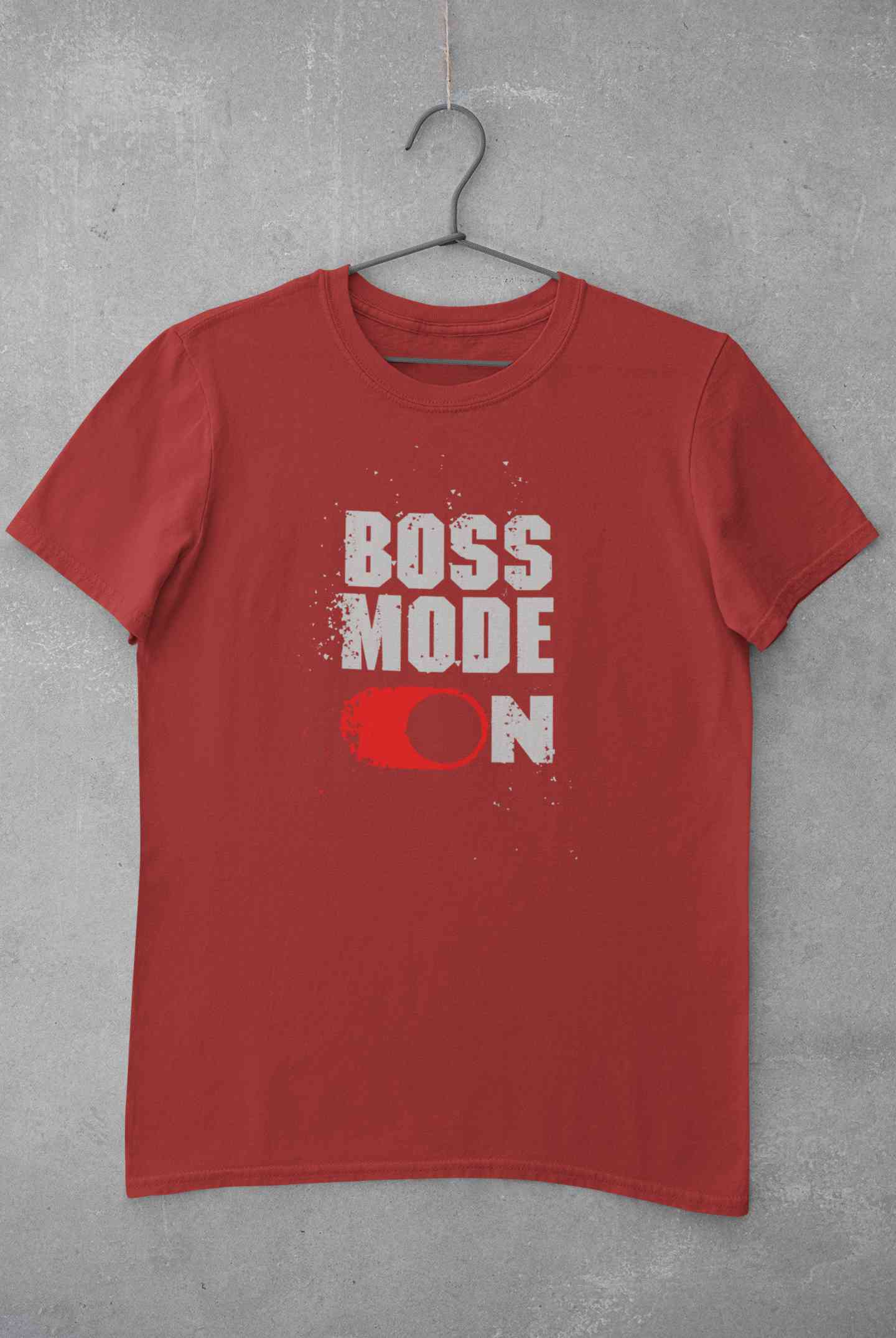 Boss Mode On Typography Mens Half Sleeves T-shirt- FunkyTeesClub