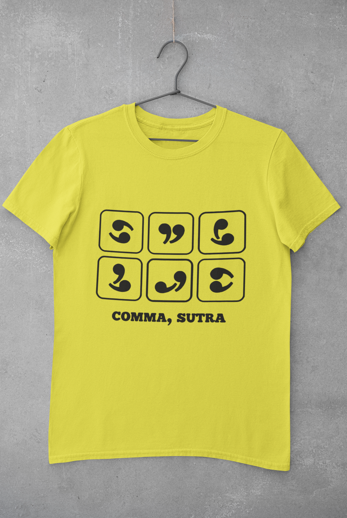 Comma Sutra Mens Half Sleeves T-shirt- FunkyTeesClub