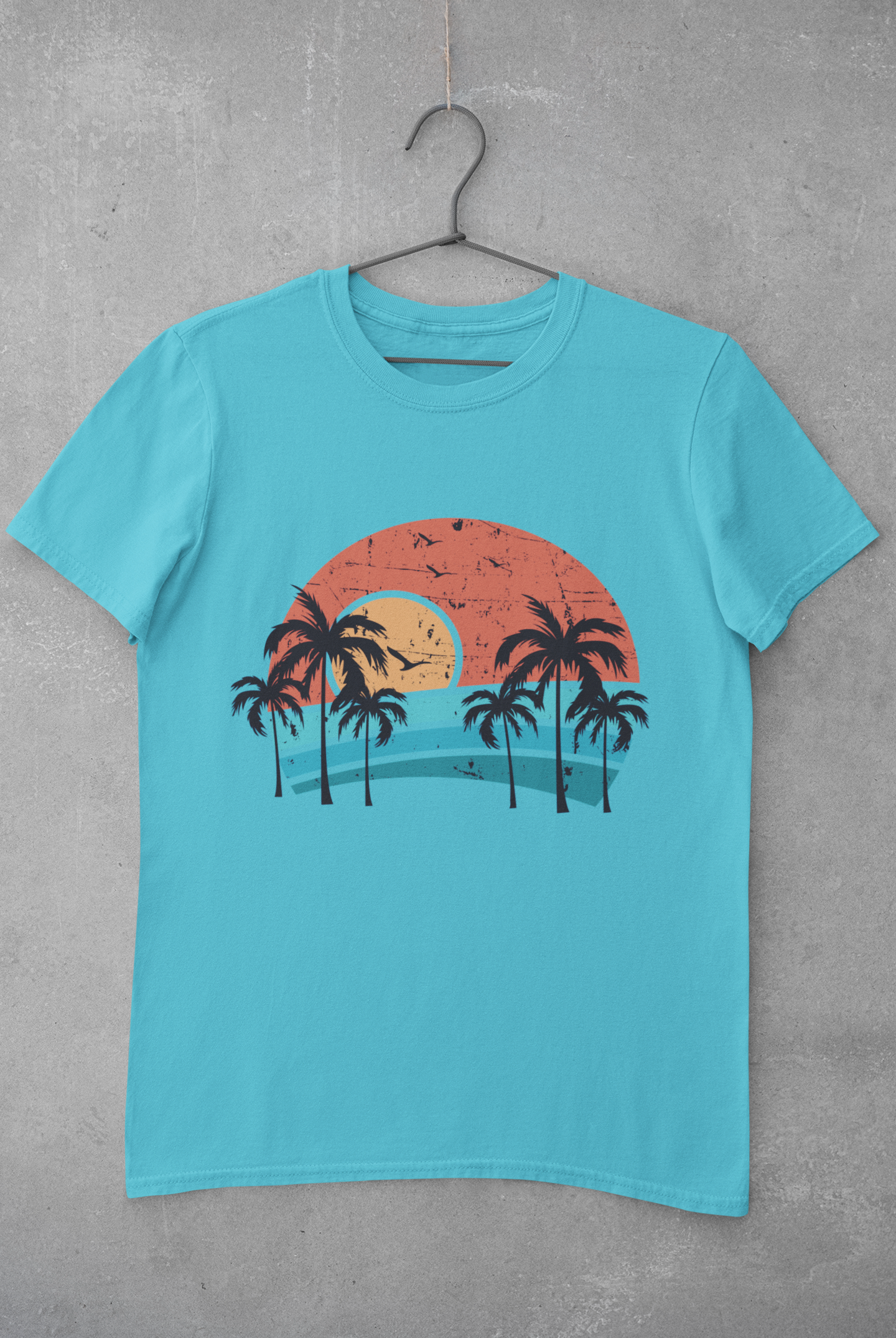 Sunset Mens Half Sleeves T-shirt- FunkyTeesClub