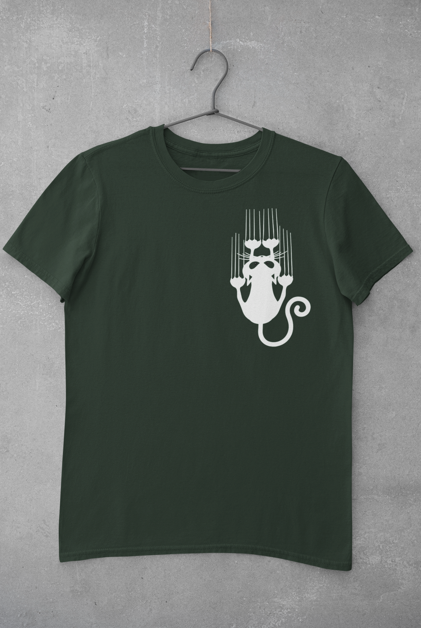 Sliding Cat Mens Half Sleeves T-shirt- FunkyTeesClub