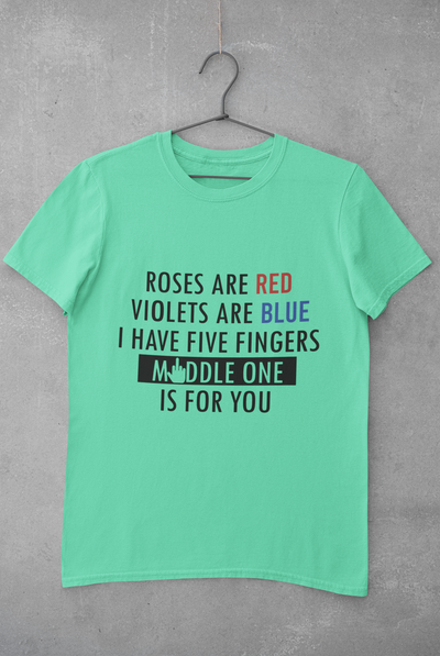 Middle One Women Half Sleeves T-shirt- FunkyTeesClub