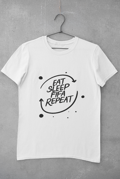 Eat Sleep Repeat  Mens Half Sleeves T-shirt- FunkyTeesClub