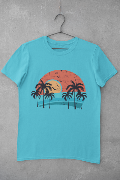 Sunset Women Half Sleeves T-shirt- FunkyTeesClub