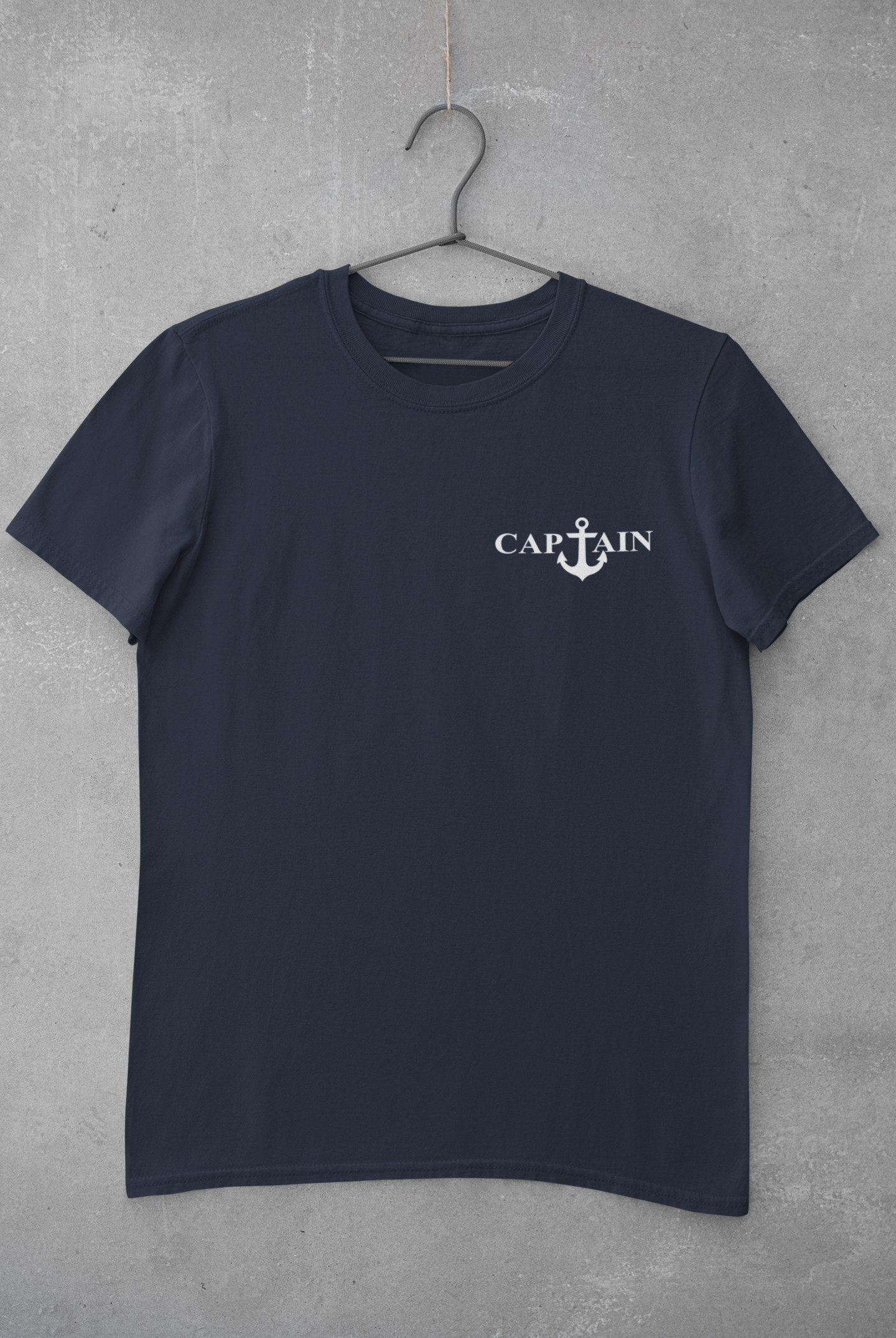 Captain Merchant Navy Mens Half Sleeves T-shirt- FunkyTeesClub