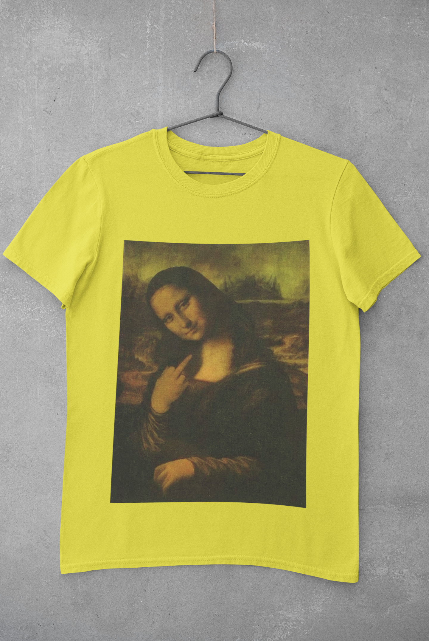 Monalisa Mens Half Sleeves T-shirt- FunkyTeesClub