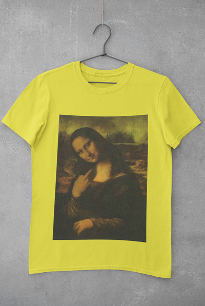Monalisa Mens Half Sleeves T-shirt- FunkyTeesClub