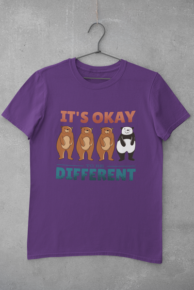 Its Okay To Be Different Mens Half Sleeves T-shirt- FunkyTeesClub