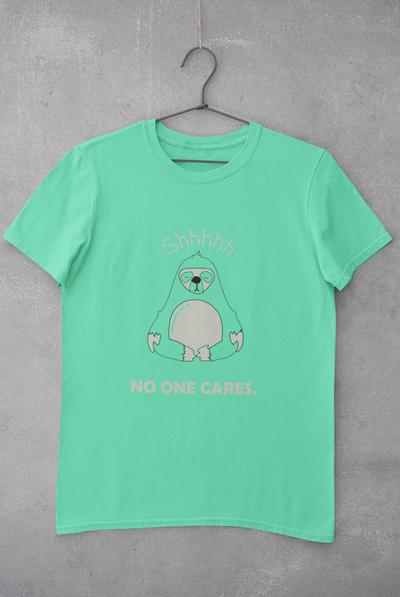 No One Cares Mens Half Sleeves T-shirt- FunkyTeesClub