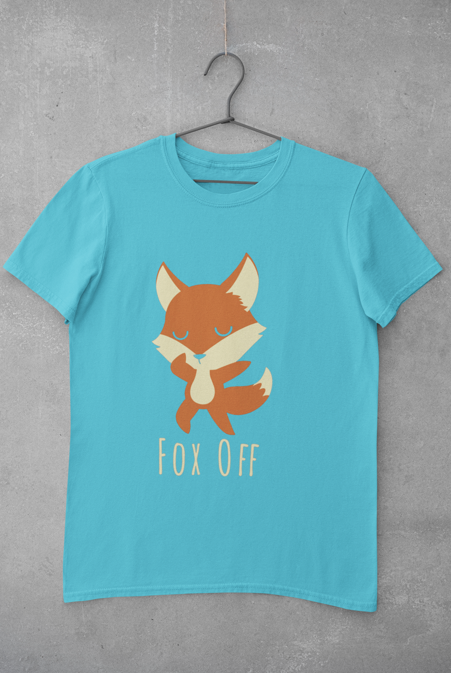 Fox Off Mens Half Sleeves T-shirt- FunkyTeesClub