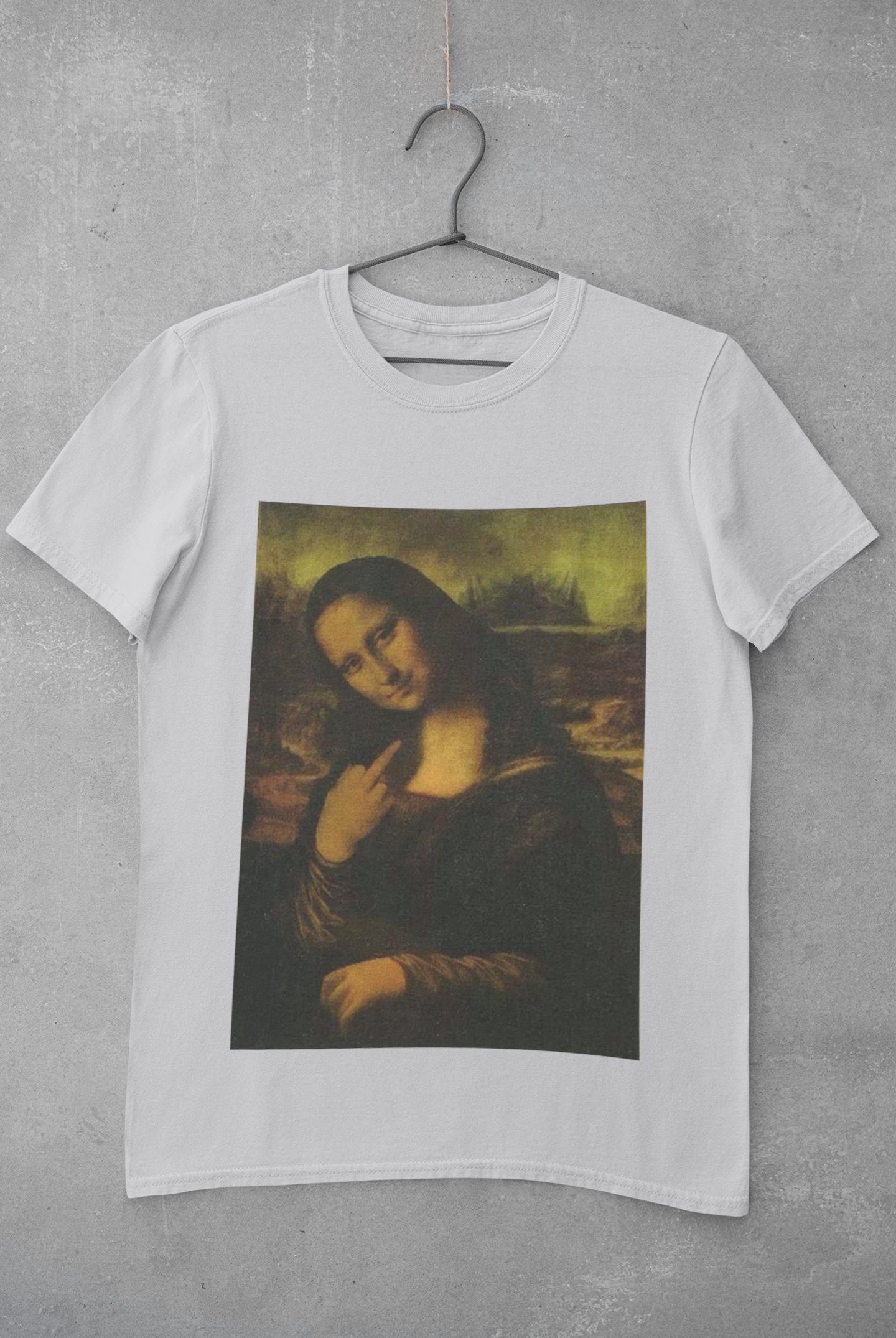 Monalisa Mens Half Sleeves T-shirt- FunkyTeesClub